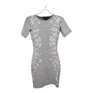 French Connection Embroidered Bodycon Mini Dress 2